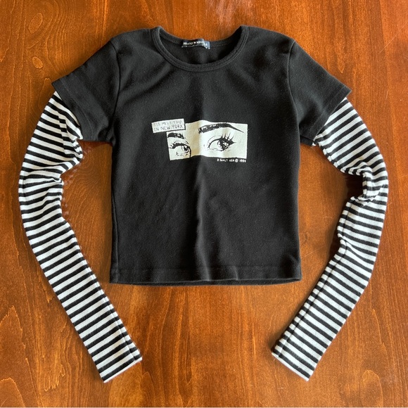 Brandy Melville Tops - ❌SOLD❌ Rare Brandy Melville Ashlyn Striped Long Sleeve New York Top